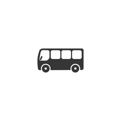 Bus icon symbol vector on white 