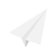 Vector illustration paper plane isolated on white background