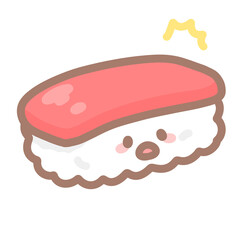 マグロのお寿司さんびっくり！PNG