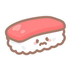 マグロのお寿司さん怒る！PNG