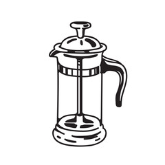 Coffee Press illustration with line art style