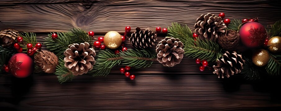 background with New Year's decor 