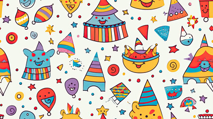 Seamless pattern with circus 