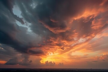 Fototapeta premium A beautiful sunset over the ocean