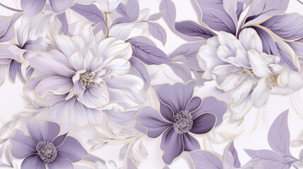 Exotic floral background luxury design, muted colors. pattern for print, fabric. seamless and endless.