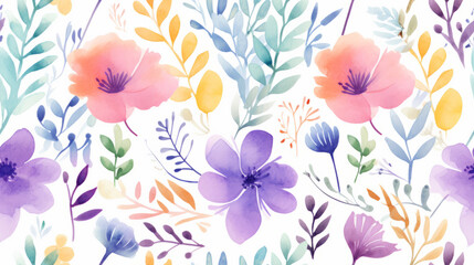 Fototapeta na wymiar floral background pattern seamless. watercolor