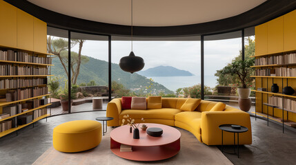 Fototapeta premium Modern interior. Generative AI