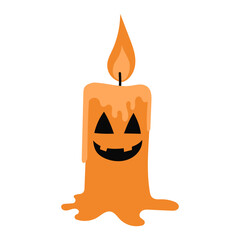 halloween candle vector illustration