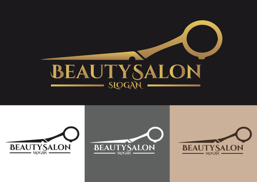 Vector logo design of Scissors emblem. Hair Cutting logo symbol for beauty salon. online logo maker, logo maker, hair cutting logo, haircut logo, haircut logo design
