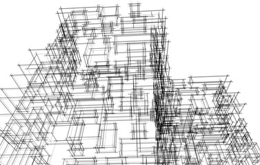 Architectural background vector 3d illustration