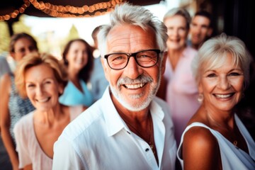 Fototapeta premium group of senior people at a party