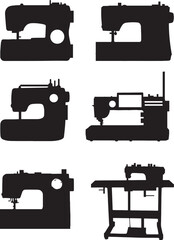 Sewing Machine Silhouette Vector Pack