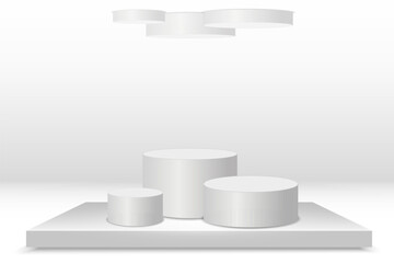 Vector illustration for award winners. Pedestal or platform for honoring prize winners.	

