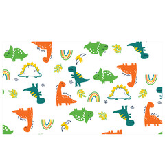 little dinosaurs all over print vector