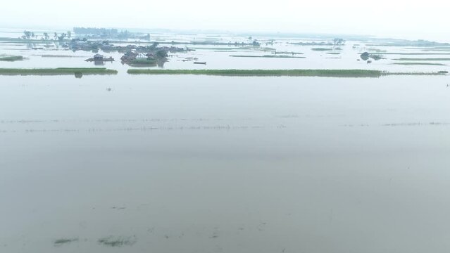 Flood affected areas in Bangladesh. 