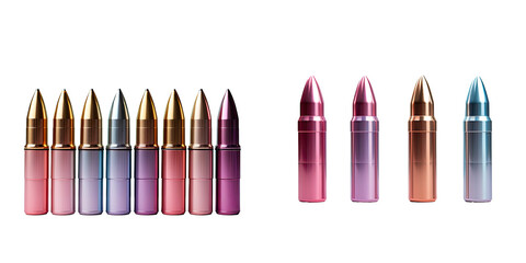 transparent background with rifle ammunition