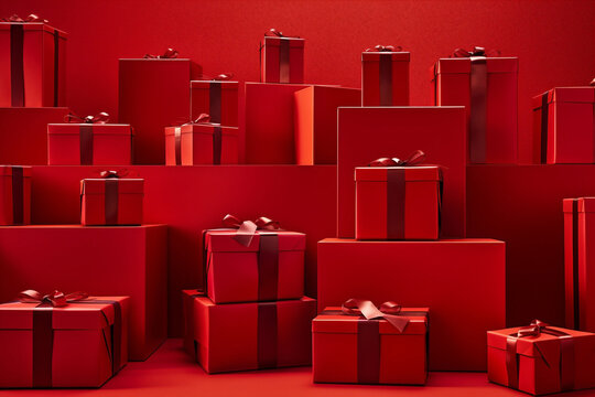 Presents Gifts Holiday Box Celebrate Red Christmas