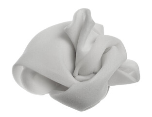  Crumpled ball, flat sponge protect for wrapping isolated on white, clipping path