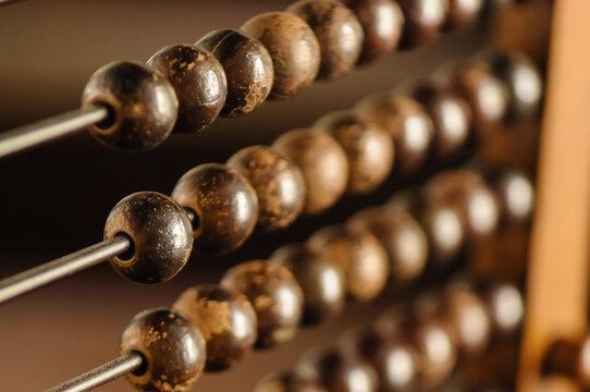 Beads on an abacus