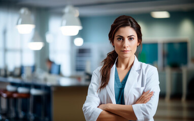 Woman medical worker portrait.