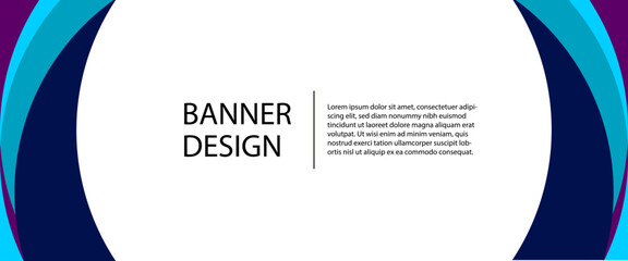 White banner design with colorful frame