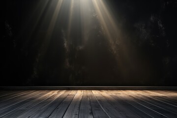 Universal background for a presentation with a textured black wall and reflections of sunlight.