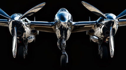 historical aircraft against black