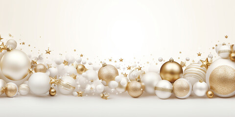 Elegant gold and white ornaments with a blank space for your text. 4k