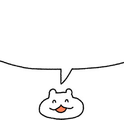 A speech bubble emoticon