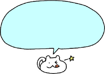 A speech bubble emoticon