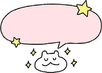 A speech bubble emoticon