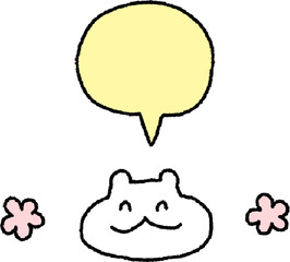 A speech bubble emoticon