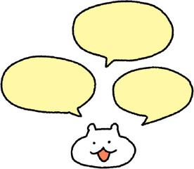 A speech bubble emoticon