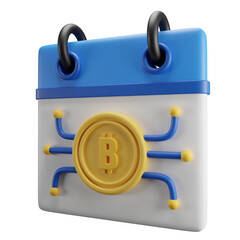 CALENDAR Bitcoin 3D icon