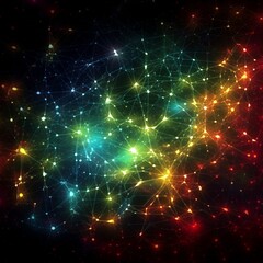 Abstract glowing network background 