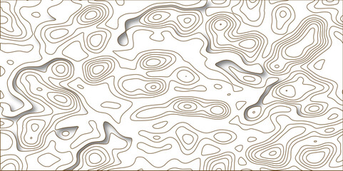 Abstract pattern with lines . Abstract Vector geographic contour map and topographic contours map background. Modern design with White background with topographic wavy pattern Vector design. Vector