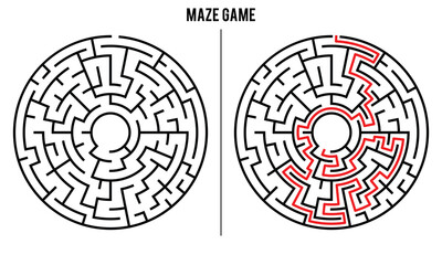 Advanced Circular Maze Puzzle Game And Solution 