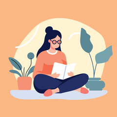 girl with a laptop, Illustrations for web banner, social media, business presentation, marketing