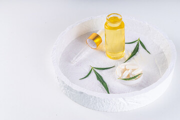 Cannabis medical pills and CBD oil