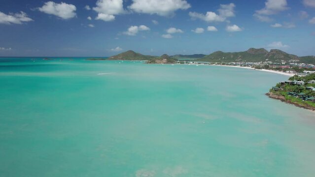 The drone aerial footage of Jolly Beach and Jolly Harbour in Antigua. Jolly Harbour is a township on Antigua Island, in Antigua and Barbuda.