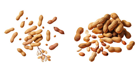 transparent background with peanuts