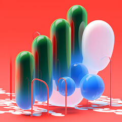Abstract 3d composition, Generative AI
