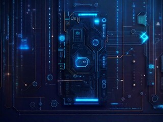 Fototapeta premium Technology Illustration Abstract Back ground 