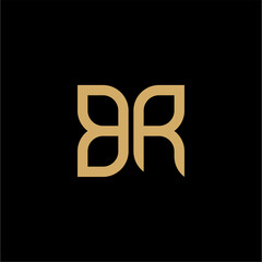 BR Letter Initial Logo Design Template Vector Illustration