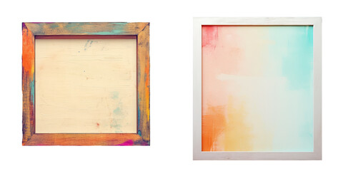 transparent background with wooden frame