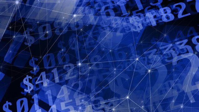 Fascinating dollars change displayed in a vibrant background signifying the constant fluctuation of currency. Expressive dollar sign animation depicting role of money in business and economy
