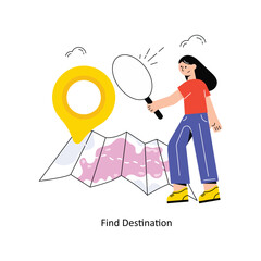 Find Destination Flat Style Design Vector illustration. Stock illustration