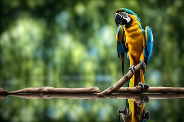 blue and yellow macaw - Powered by Adobe