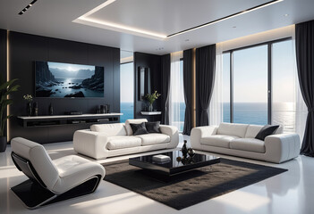 Futuristic Modern Living Room