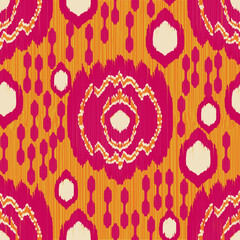 Ethnic abstract Seamless ikat pattern in tribal, folk embroidery, and Asia style. Aztec geometric art ornament print. Design for carpet, wallpaper, clothing, wrapping, fabric, cover, Ethnic pattern 